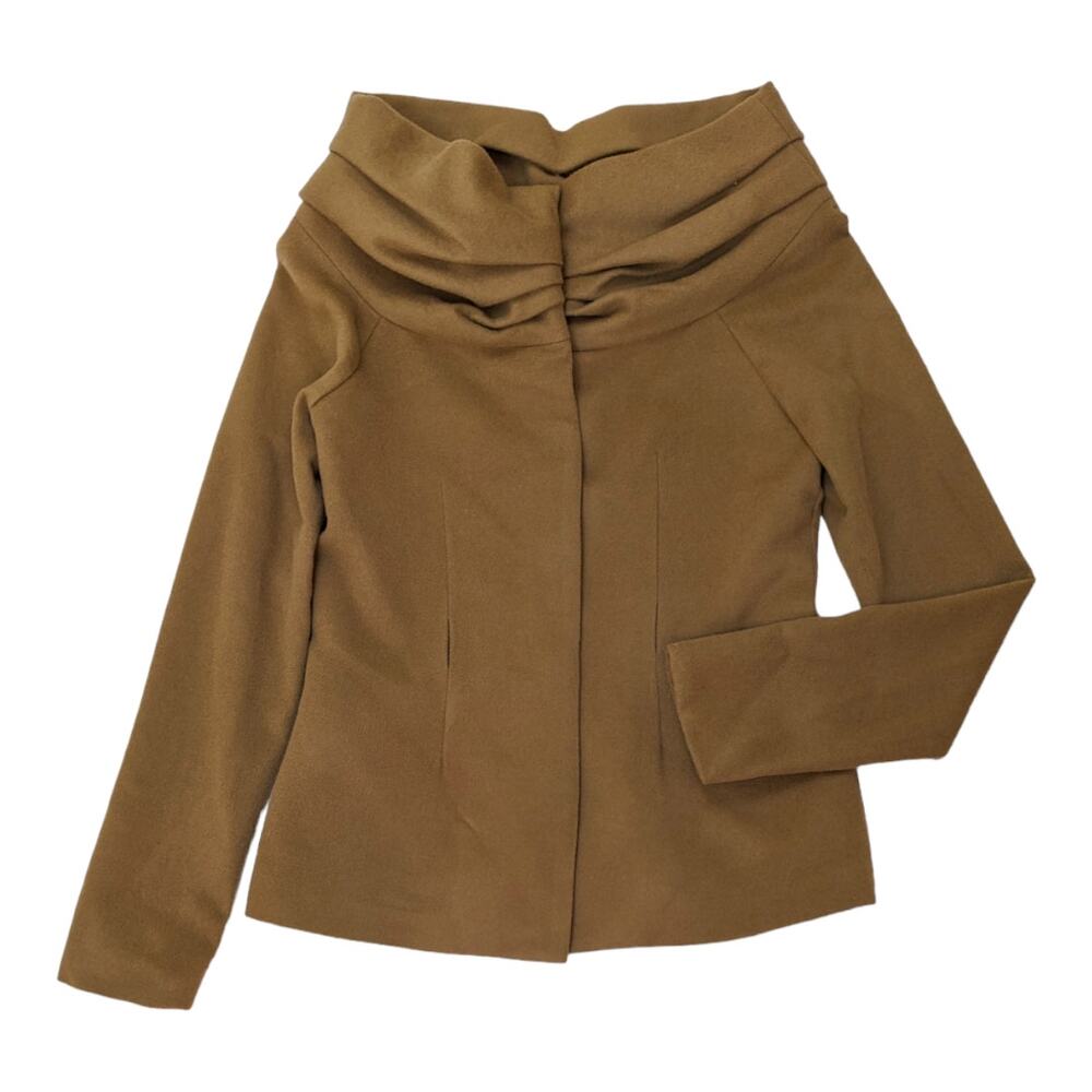 2B Rych Wool Fall Quiet Luxury Caramel Brown Jacket 8 M